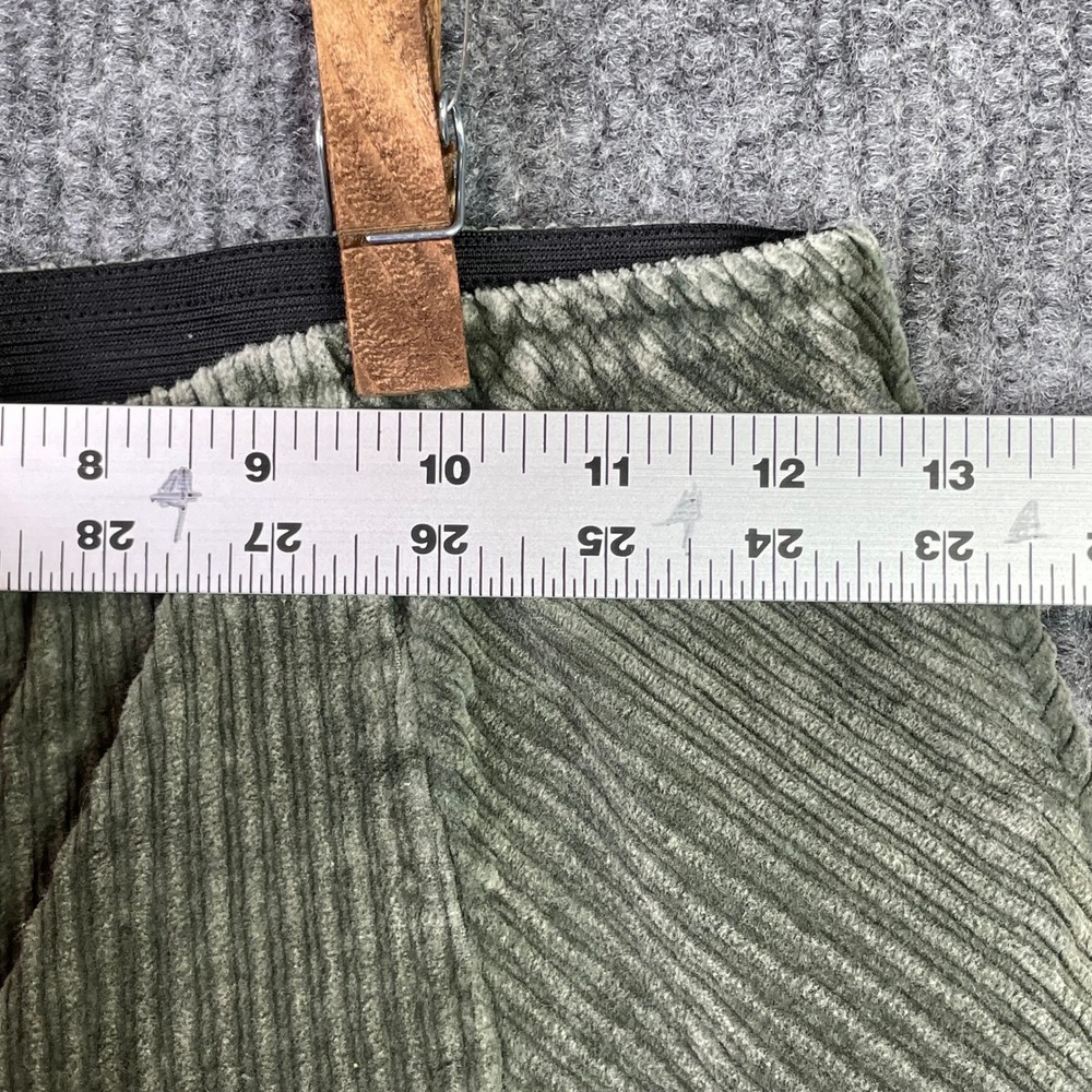 Oli & Hali Corduroy Flare Pants Womens Medium Olive Green Boho High Rise Flare - Picture 3 of 10